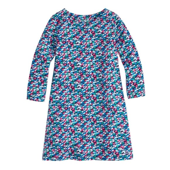 Vineyard Vines Multi Color Tisbury Knit Whales Stretch Pima Cotton Dress sz 14 L - Picture 1 of 4